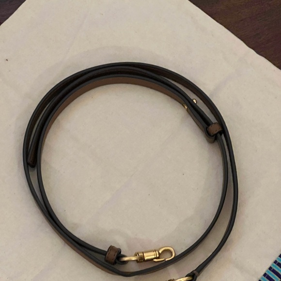 •Tory Burch Lee Radziwill Petite Shearling & leather double bag - Picture 12 of 13